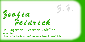 zsofia heidrich business card